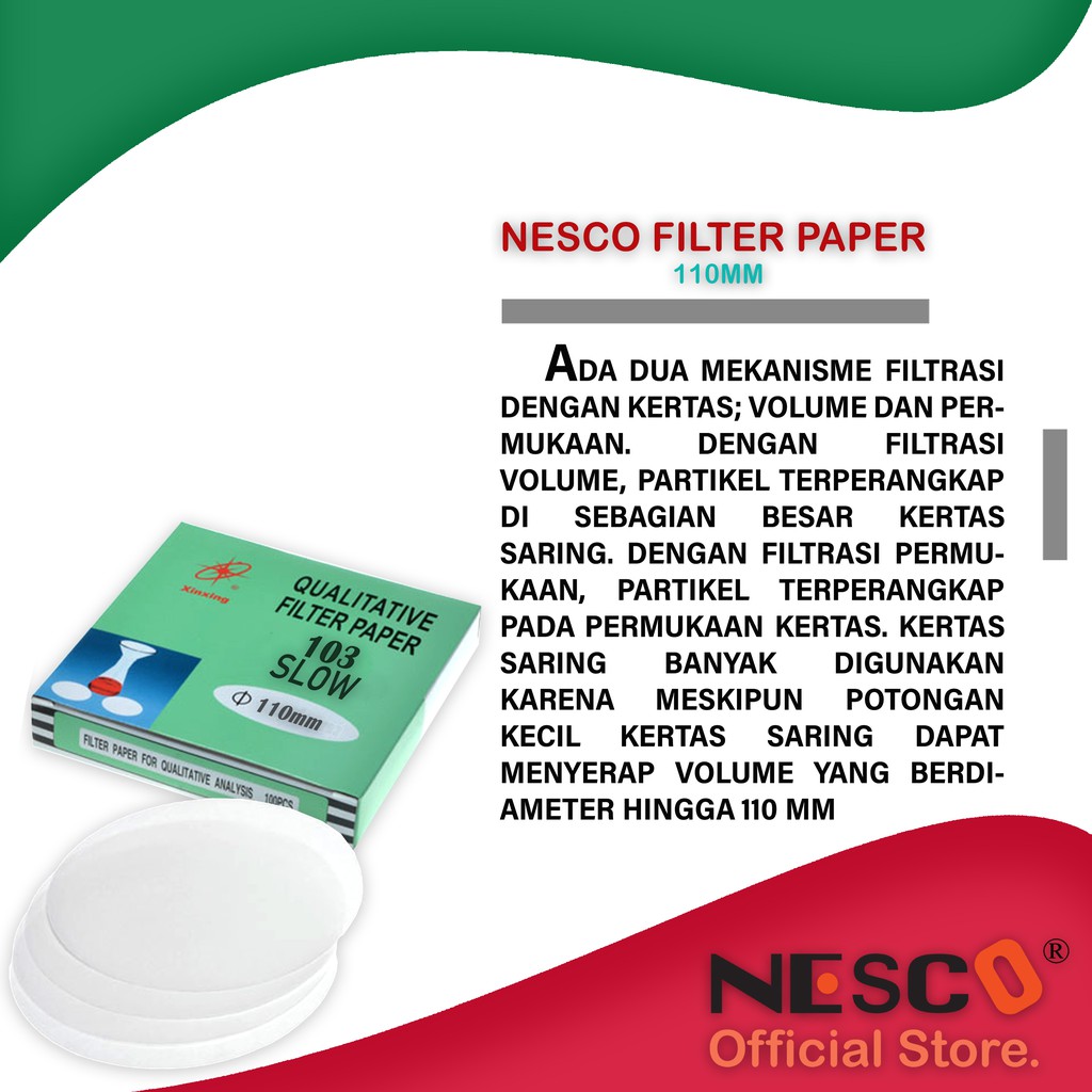 Nesco Filter Paper, 100lembar/pack
