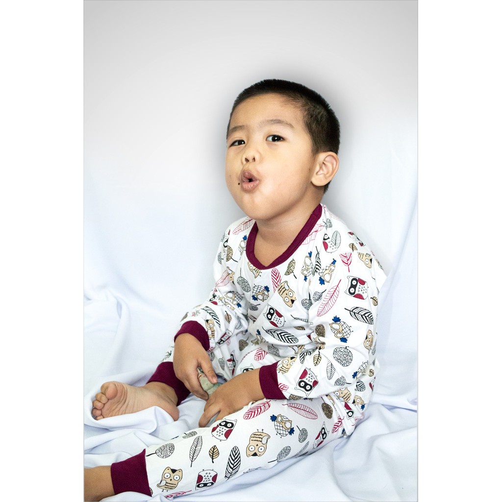 moons care SNI Kids 2-9 tahun Stelan Piyama Motif Baju Tidur Anak Piyama Pajamas 1 2 3 4 5 6 7 8 9 10 tahun Moons Piyama Panjang Bayi Baju Tidur Anak Baju