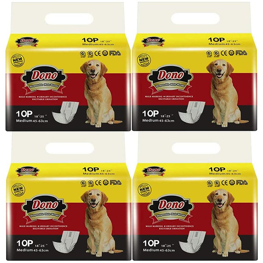 POPOK ANJING JANTAN XS S M L DOG DIAPERS MALE WRAPS HITAM DONO