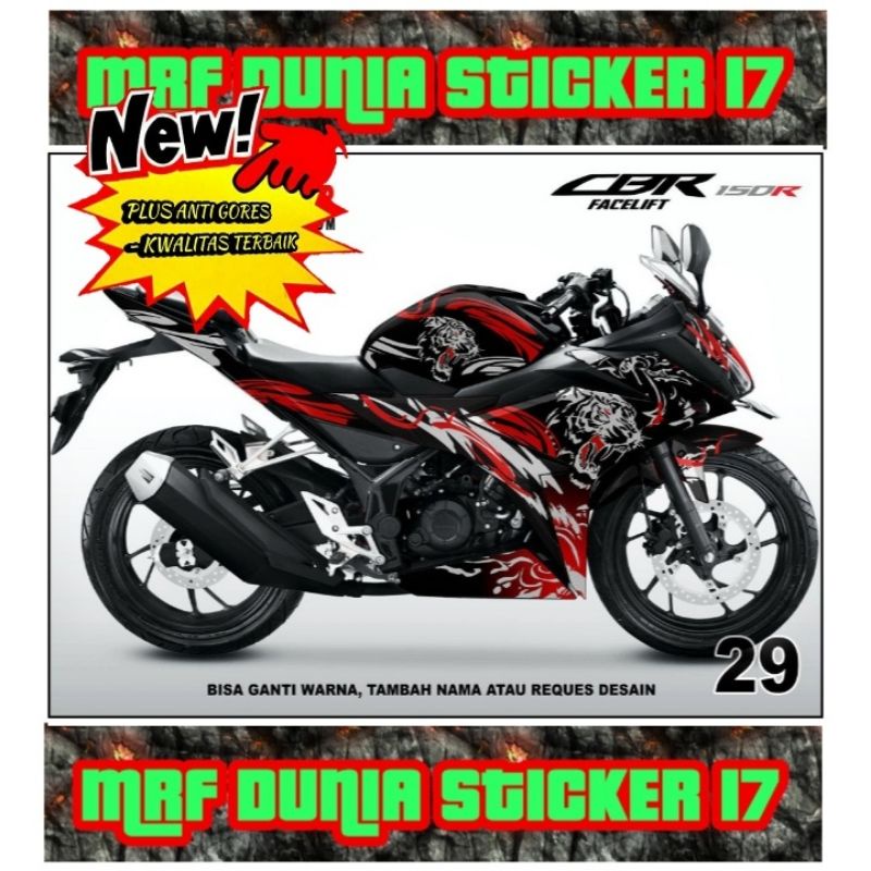 Sticker decal CBR 150R Facelift Full Body dekal CBR 150R Facelift Stiker Decal CBR 150R Facelift Dec