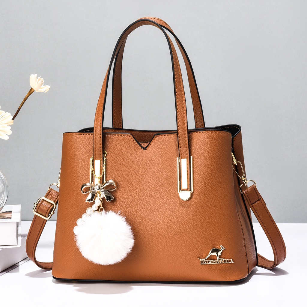 TASHAPPY BQ3488 Tas HANDBAG Wanita Modis Polos Ada Gantungan dan talpan model korea supplier tas import