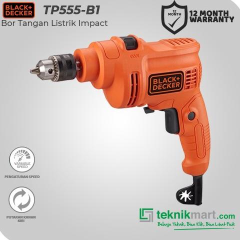 PROMO Black And Decker TP555 10 mm Bor Listrik Impact Termurah