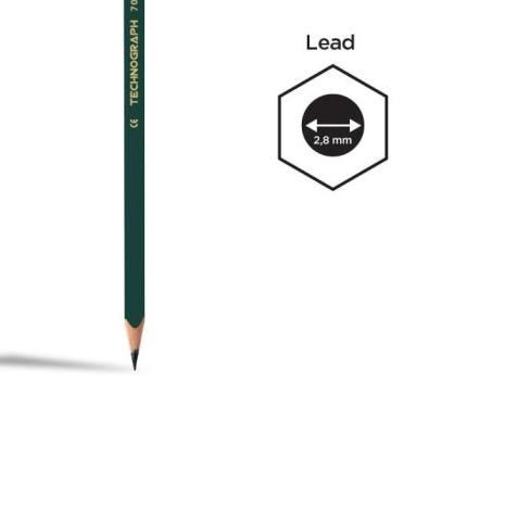 

♝ GREEBEL 7018 TECHNOGRAPH GRAPHITE PENCIL 2B (12 PCS/SET) ֍