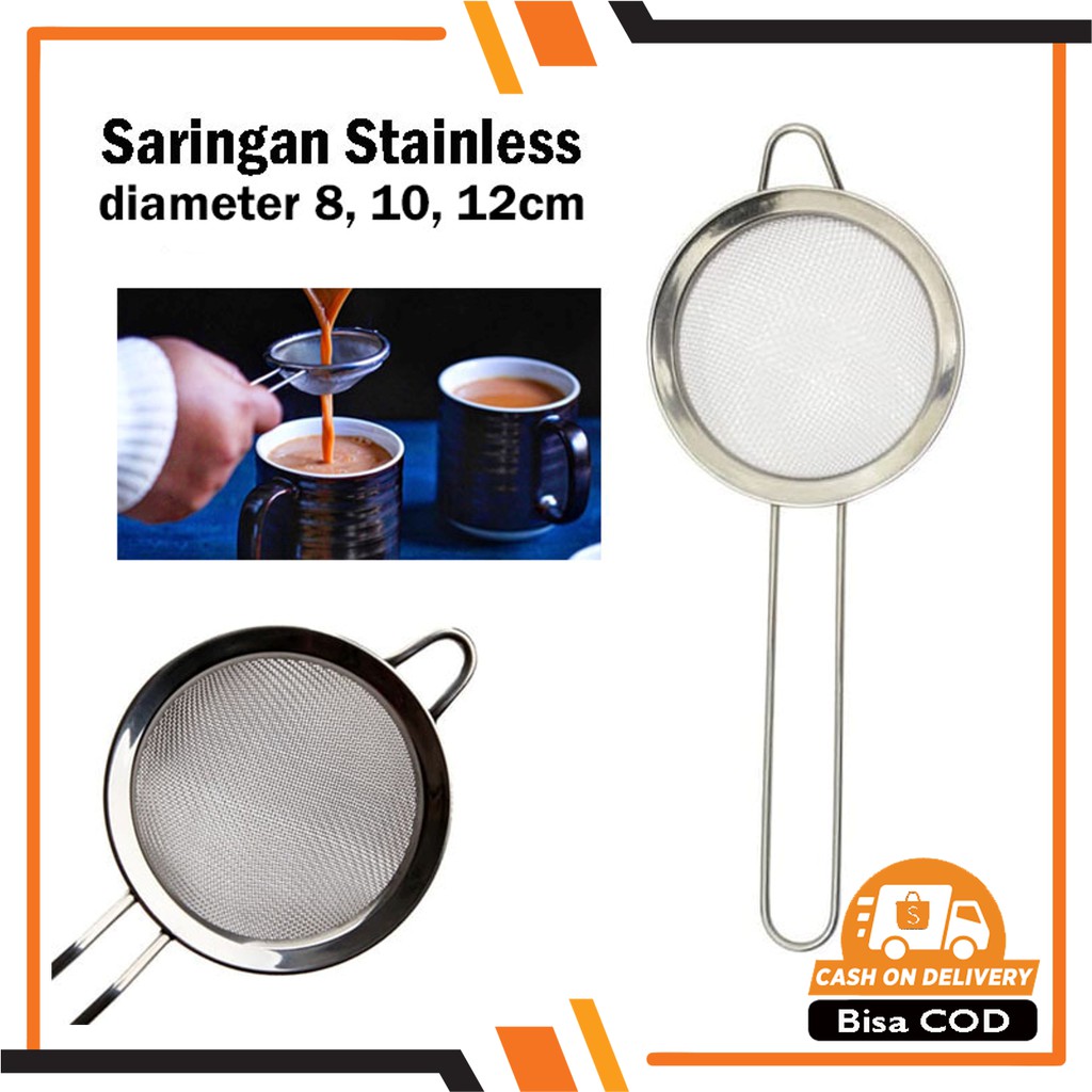 Saringan Teh Tepung Kopi Serbaguna Stainless Steel