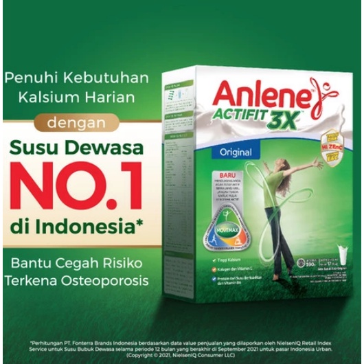 

ANLENE ACTIFIT 3X SUSU BUBUK TULANG ORIGINAL COKLAT 590 GR