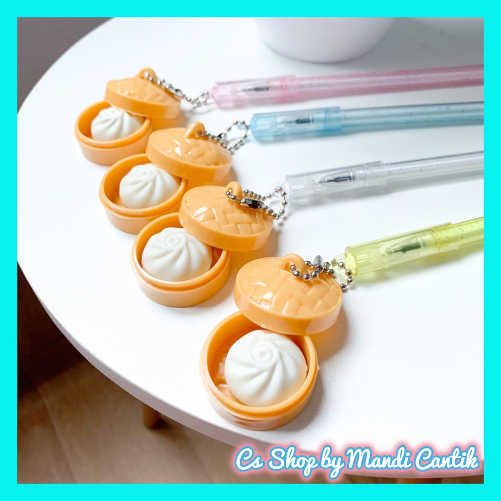 

Pulpen Gantungan Makanan Dimsum Bakpao Unik Pen Mantao Lucu