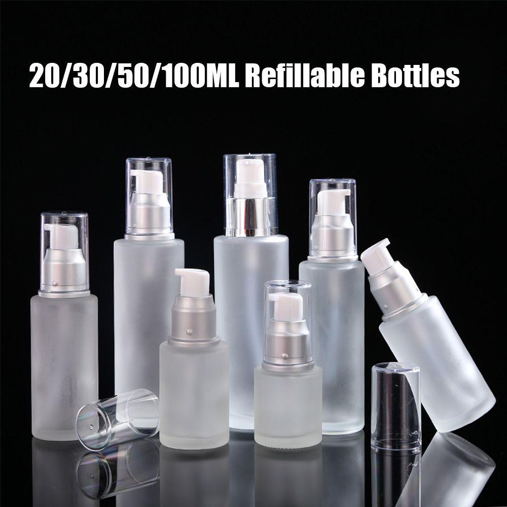 Rebuy Botol Spray Transparan 20/30 /50 /100ML Travel Kosong Comestic Frosted Lotion