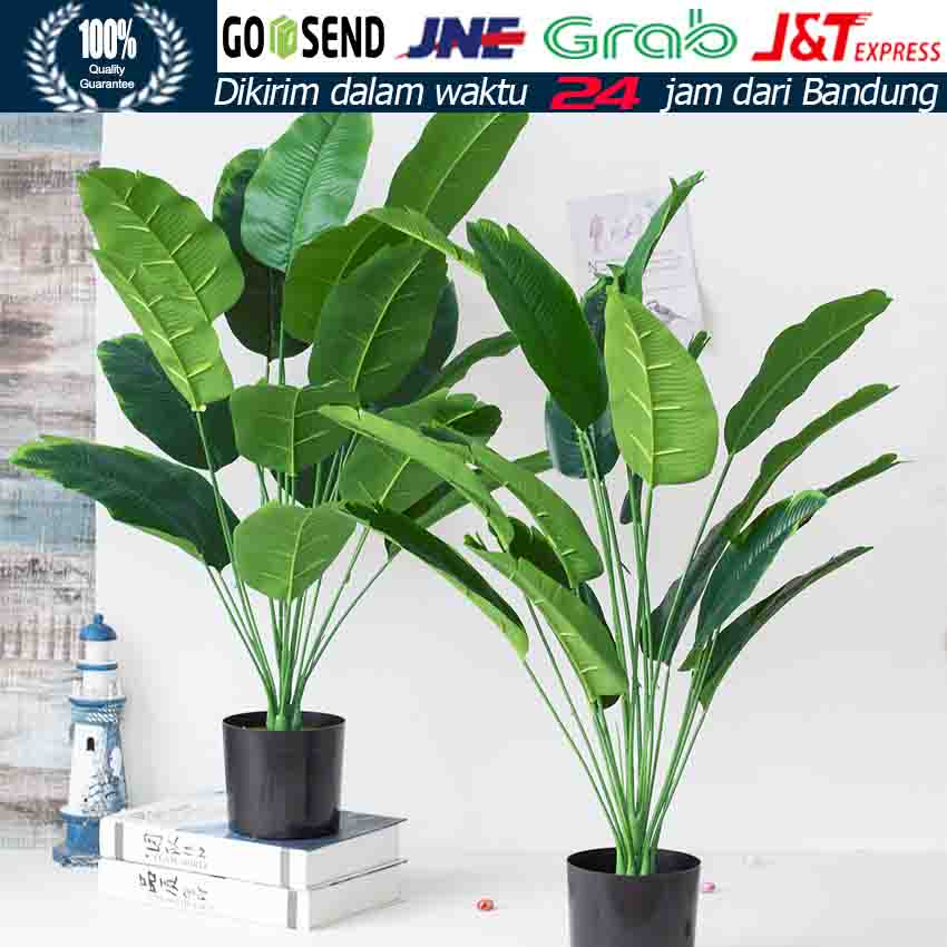 TANAMAN PISANG PLASTIK HIAS DEKORASI RUMAH TANAMAN ARTIFICIAL POHON PISANG PLASTIK