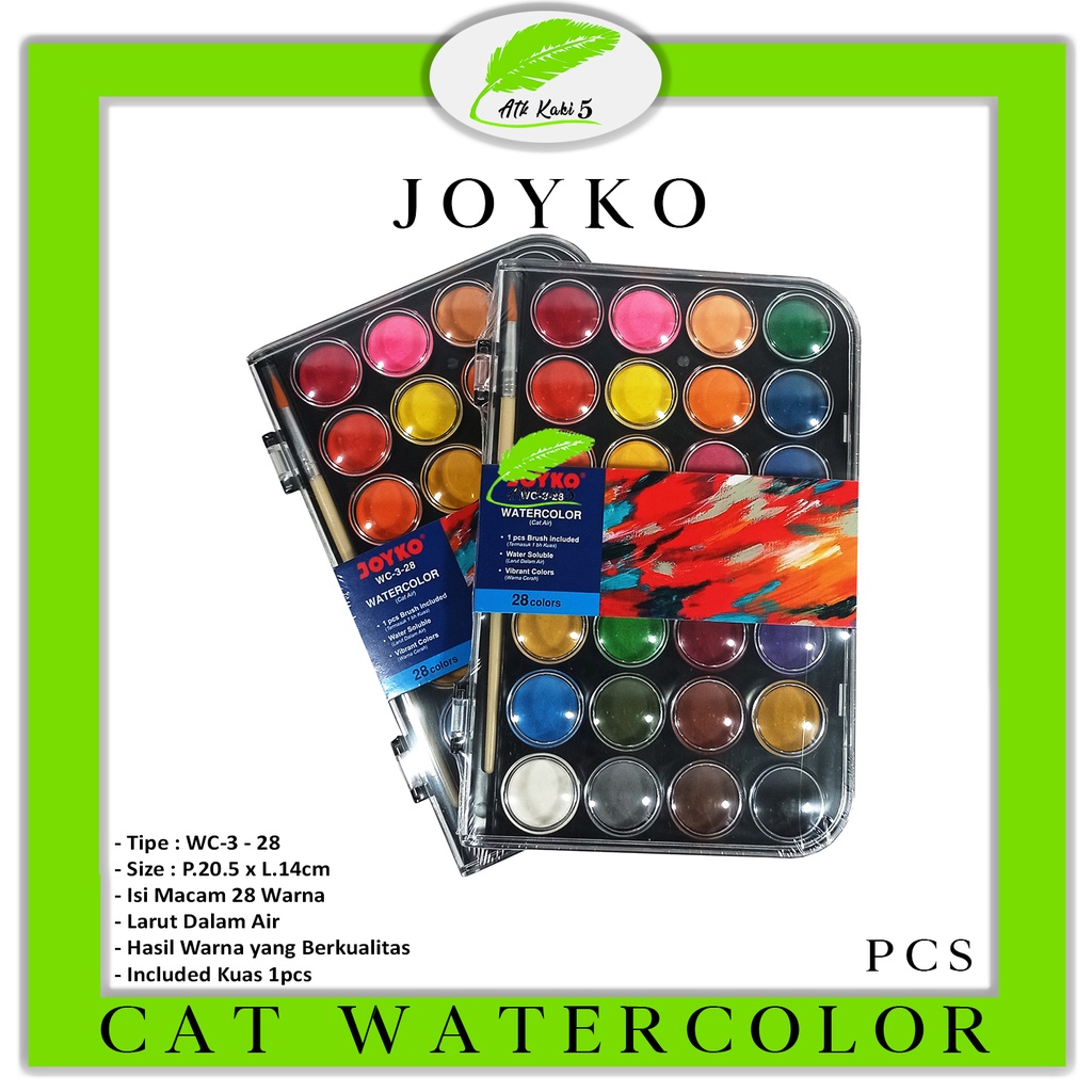 

JOYKO - Watercolor Set Cat Air WC-3 Isi 28 Warna - Set