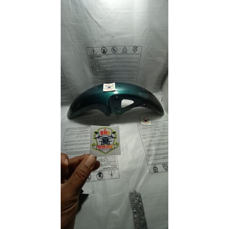 spakbor depan yamaha RX king hijau botol