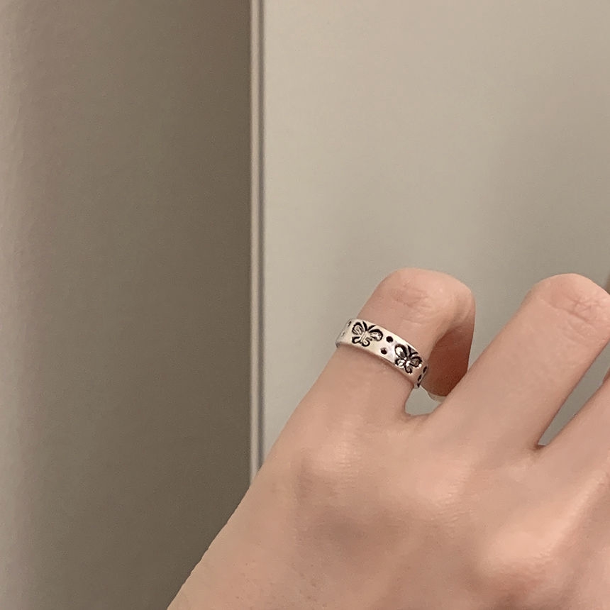 Cincin Bentuk Kupu-Kupu Gaya Retro Korea