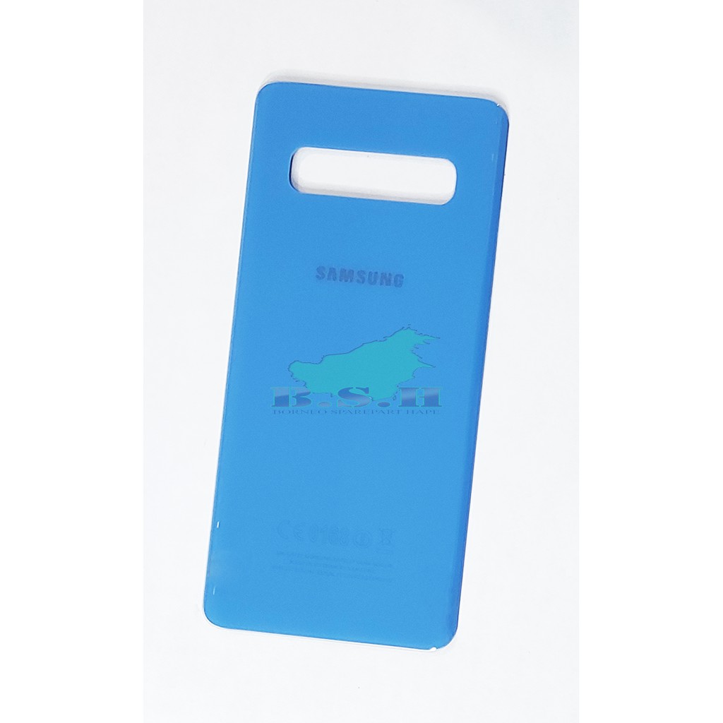 BACK COVER BACK DOOR TUTUP BELAKANG SAMSUNG S10 LIGHT BLUE