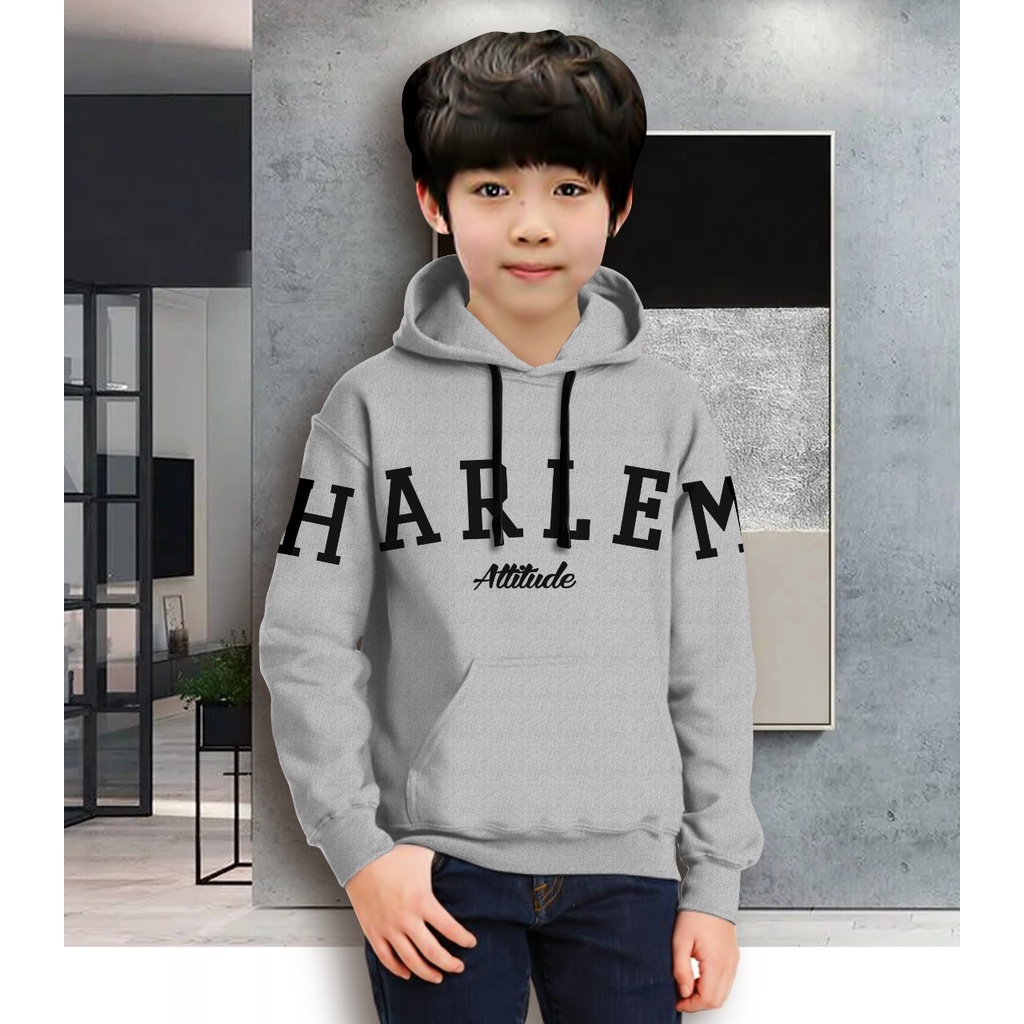 Hoodie Anak HARLEM Anak Gaming Bahan Fleece Tebal /Jaket Anak Laki Laki/Jaket Anak Terbaru/4-11 TAHUN(FLAVA_STORE)