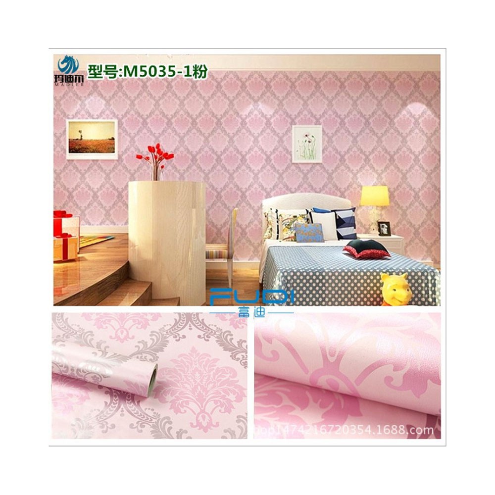 Gudang Wallpaper  Dinding kamar anti air Murah Dan Terbaik Motif Batik Pink