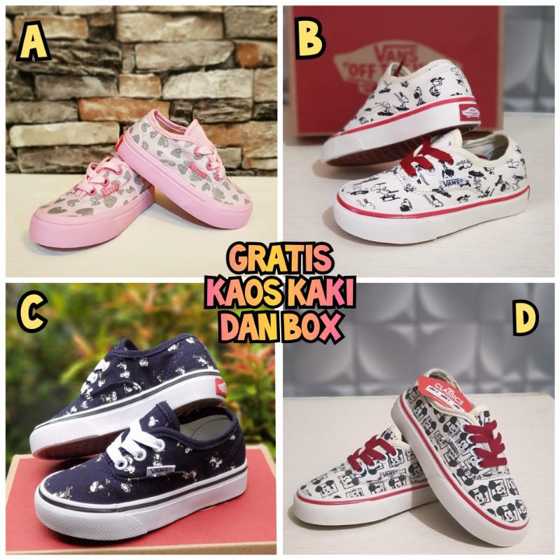 Sepatu anak perempuan vans autentic