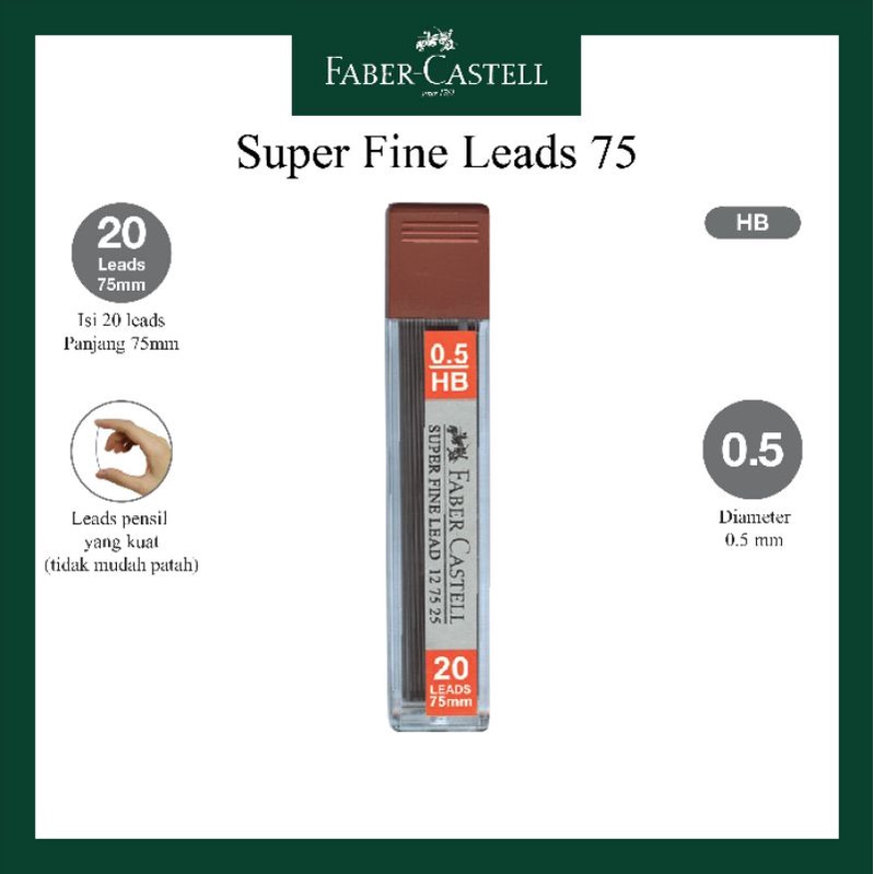 

Faber Castell Superfine Leads HB 0.5mm / isi ulang pensil