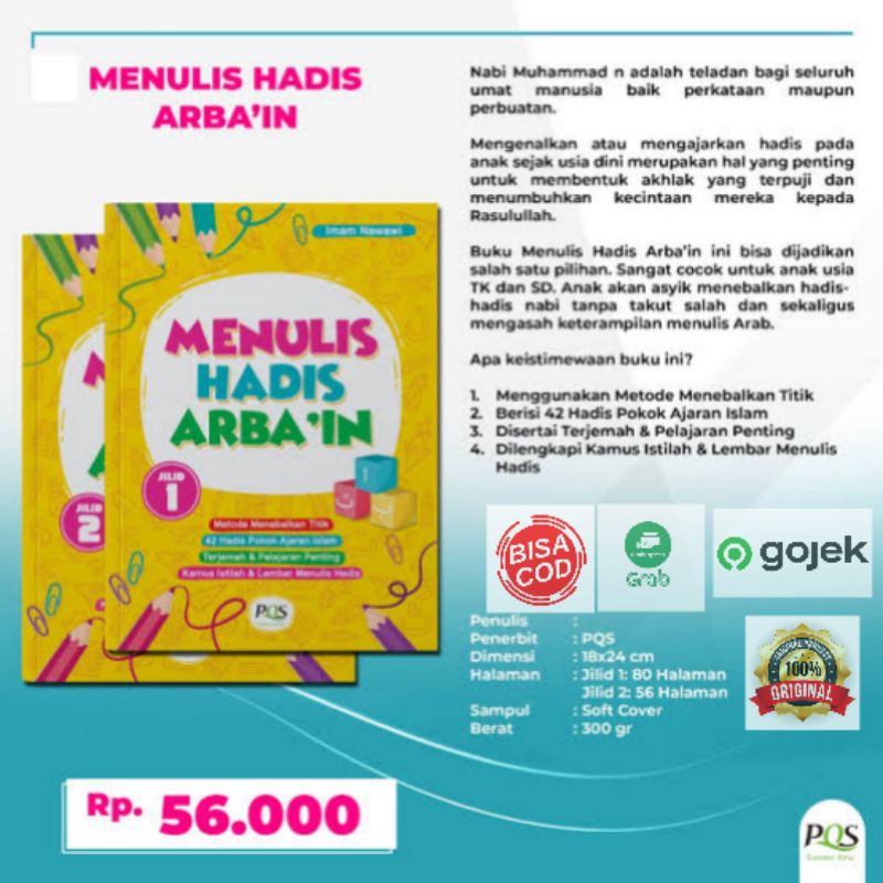 Menulis Hadis Arbain Edisi Buku Anak