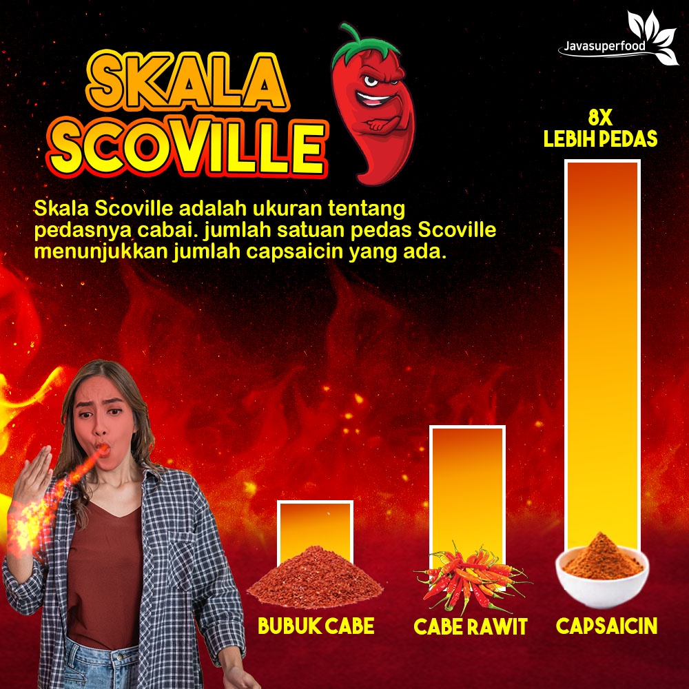 Bubuk Cabe Pedas / Cabe Bubuk / Chili Powder / Capsaicin powder 400g