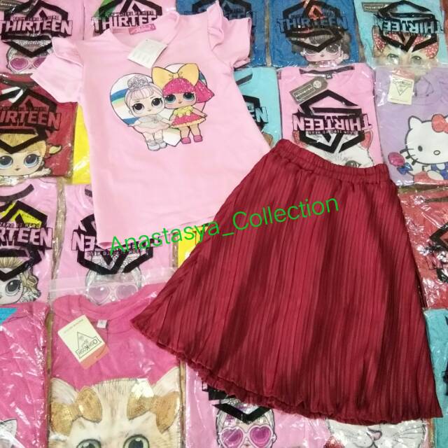 Setelan Rok LOL LED kids Catherine