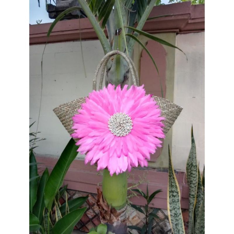 Tas Pantai mendong bulu, Tas Anyaman handmade khas bali