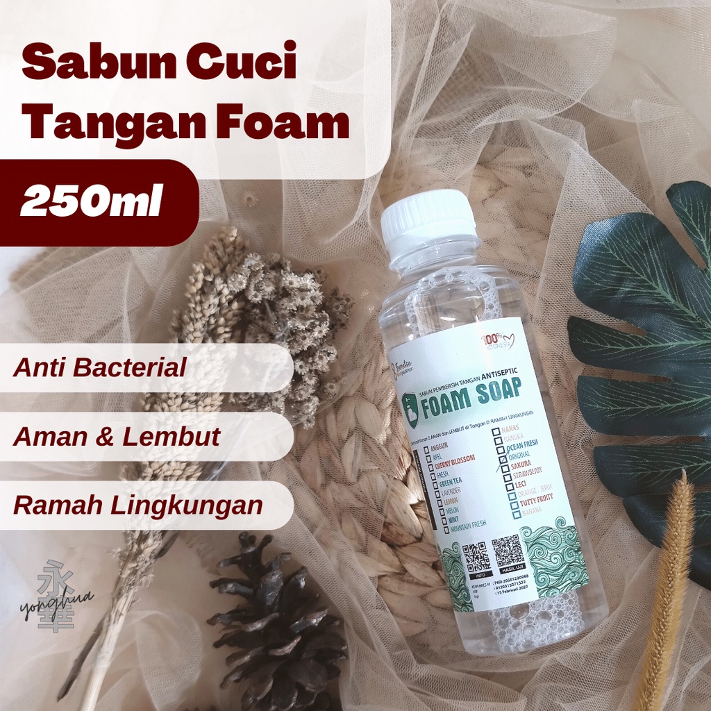 Sabun Cuci Tangan Foam / Hand Soap Foam Anti Bakteri 250ml Botol PET / Refill Sabun Cuci Tangan Foam