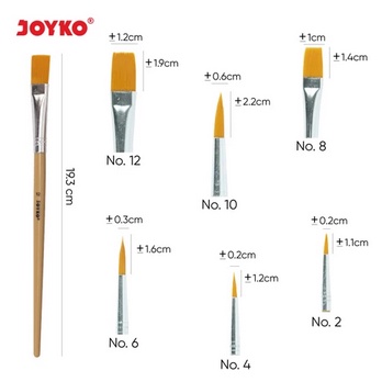 

Brush Kuas Cat Air Cat Minyak Lukis Acrylic Joyko 1 SET 6 KUAS