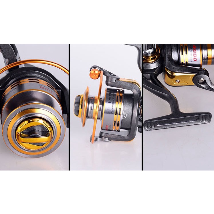 BONUS KAIL PANCING ( DEBAO DB6000A,DB3000A )Debao Alat Gulungan Pancing Metal Fishing Spinning Reel Katrol 10 Ball Bearing / Aksesoris Mancing /Peralatan Pancing /Reel Pancing Ikan Di Laut Sungai Fish Bahan Metal Aluminium Anti Karat Stainless