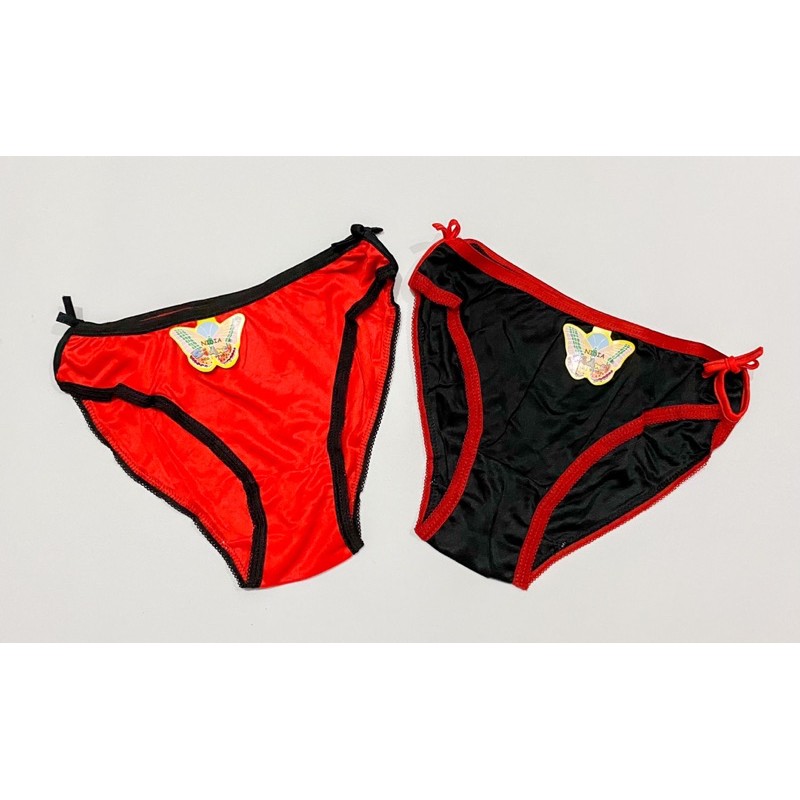 Celana Dalam Wanita Remaja CD Wanita Pita Samping Hitam Merah CD Perempuan