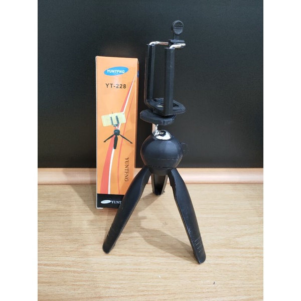 Tripod Selfie Mini Yunteng YT-228 Tripod Support Hitam Tripod Spidermini