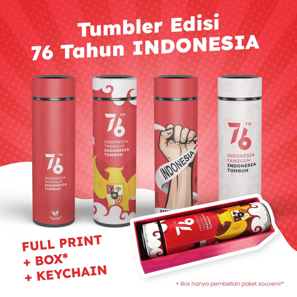 PROMO PAKET TUMBLER CUSTOM KEMERDEKAAN 17 AGUSTUS- SPESIAL HUT RI-SOUVENIR HUT RI