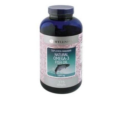 WELLNESS NATURAL OMEGA3 FISH OIL 375'S OMEGA 3 JANTUNG KOLESTEROL omg