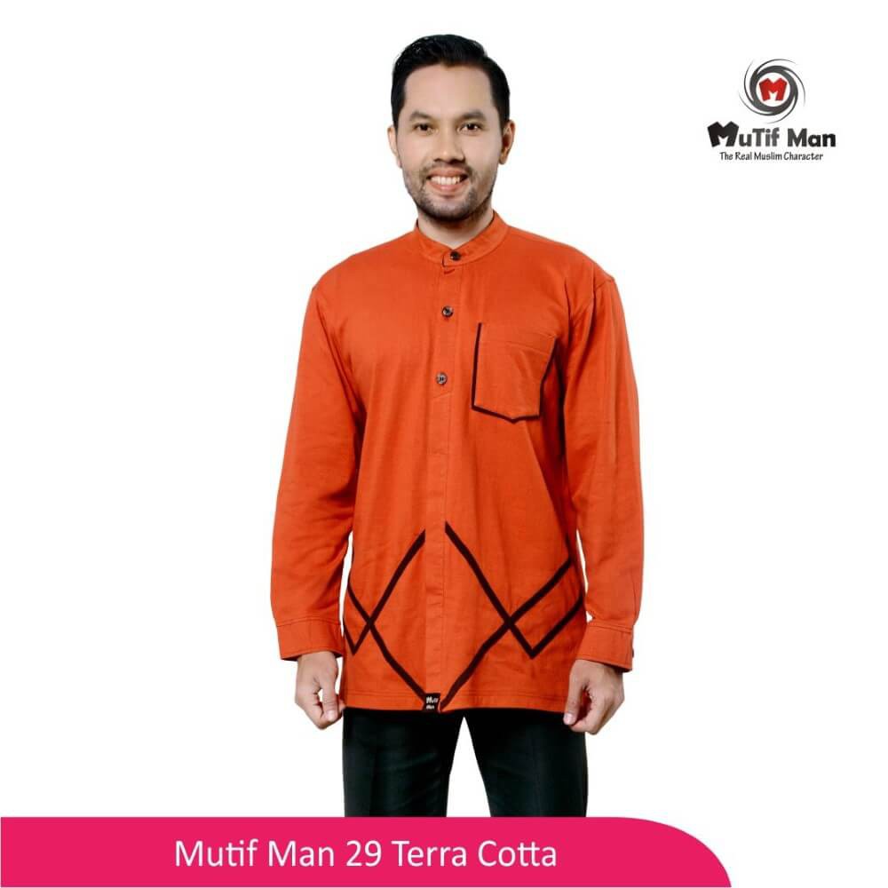 Baju Koko Mutif MTIF - MM0029A Terakota - Coklat Kopi