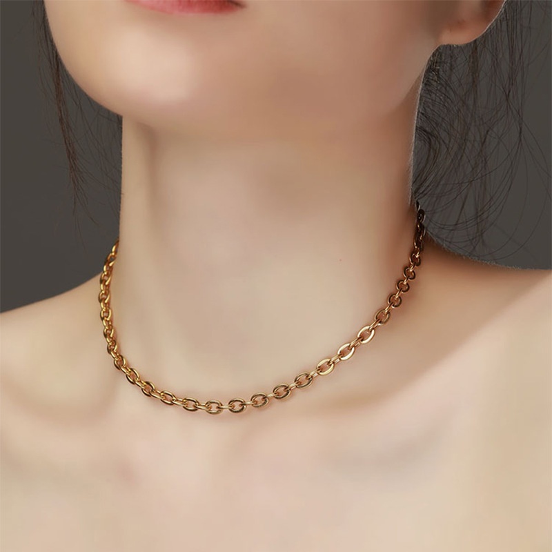Kalung choker regal titanium anti karat