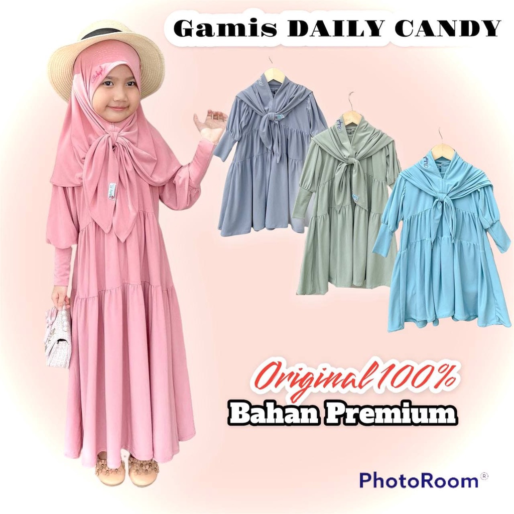 Gamis Anak gamis Daily Candy Bahan Jersey Premium