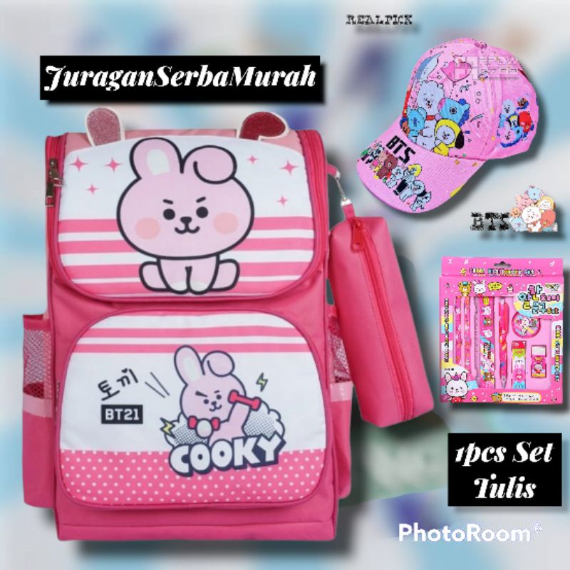 Tas Ransel Sekolah Perempuan SD Karakter BT21 Murah