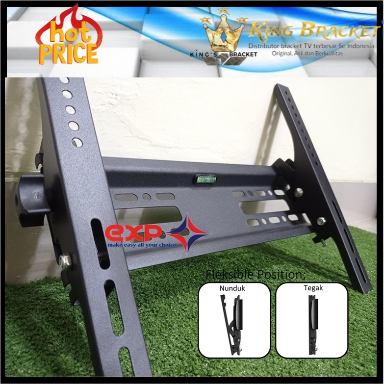 Bracket TV POLYTRON 21&quot; s/d 43&quot; waterpass GARANSI 100% COCOK!!! IMPORT QUALITY