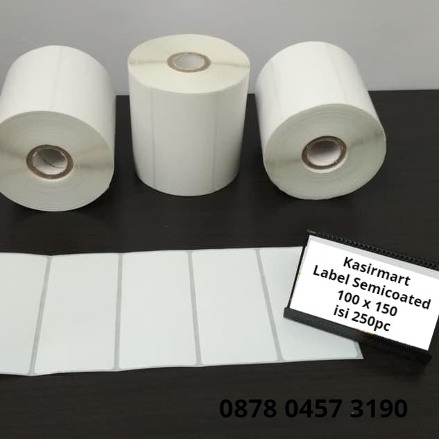 Label Semicoat 100x50 1 Line isi 1000 pc Stiker Barcode 100x50 mm Label Sticker Transfer Thermal 100 x 50 mm isi 1000 pcs