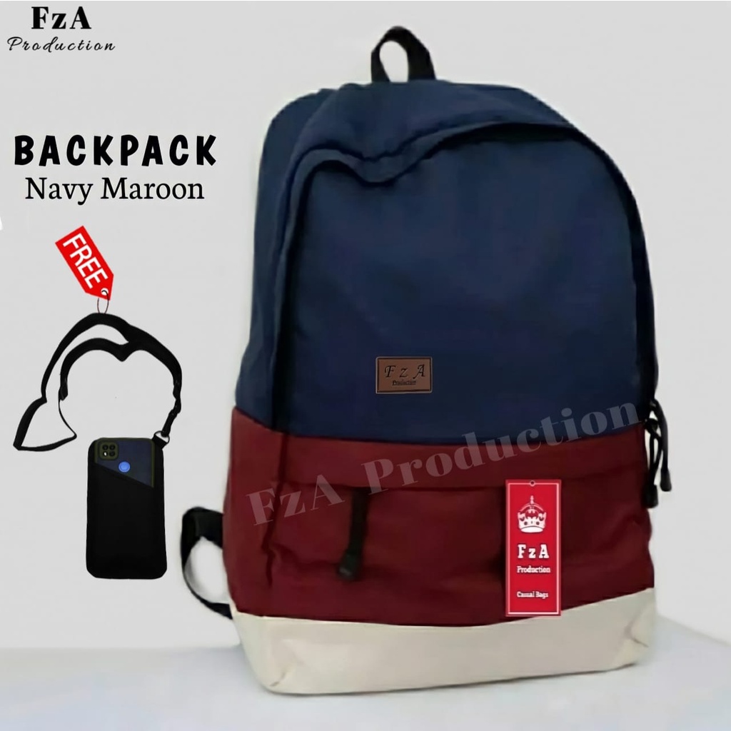 Big Promo..Tas Ransel Distro sekolah kuliah Kerja Pria 4286CV Tas Premium Gratis Sako Wallet HP