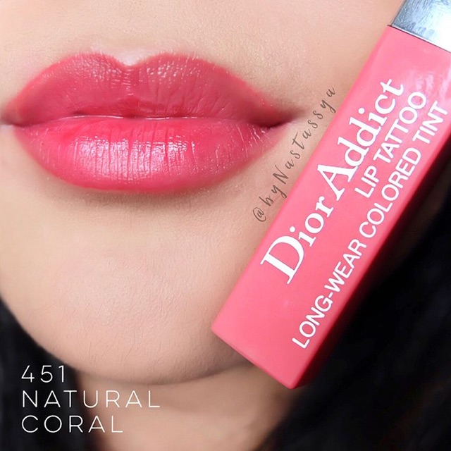 natural coral dior lip tattoo