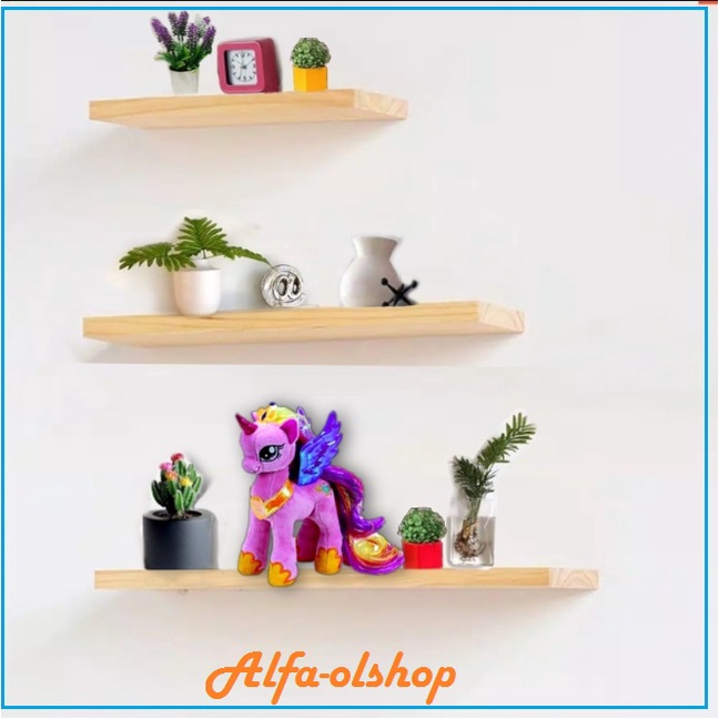 3 Pcs Rak Ambalan Melayang Dinding minimalis Murah / Floating Shelves