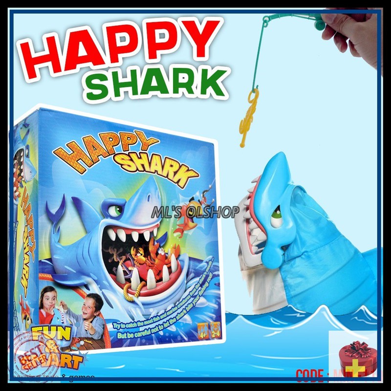 HAPPY SHARK BITE GAME MAINAN PANCING IKAN FISH TROUILLE TOYS YMB226