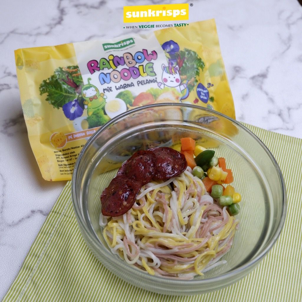 Sunkrisps Rainbow Noodle - Mie Pasta Keju Pelangi