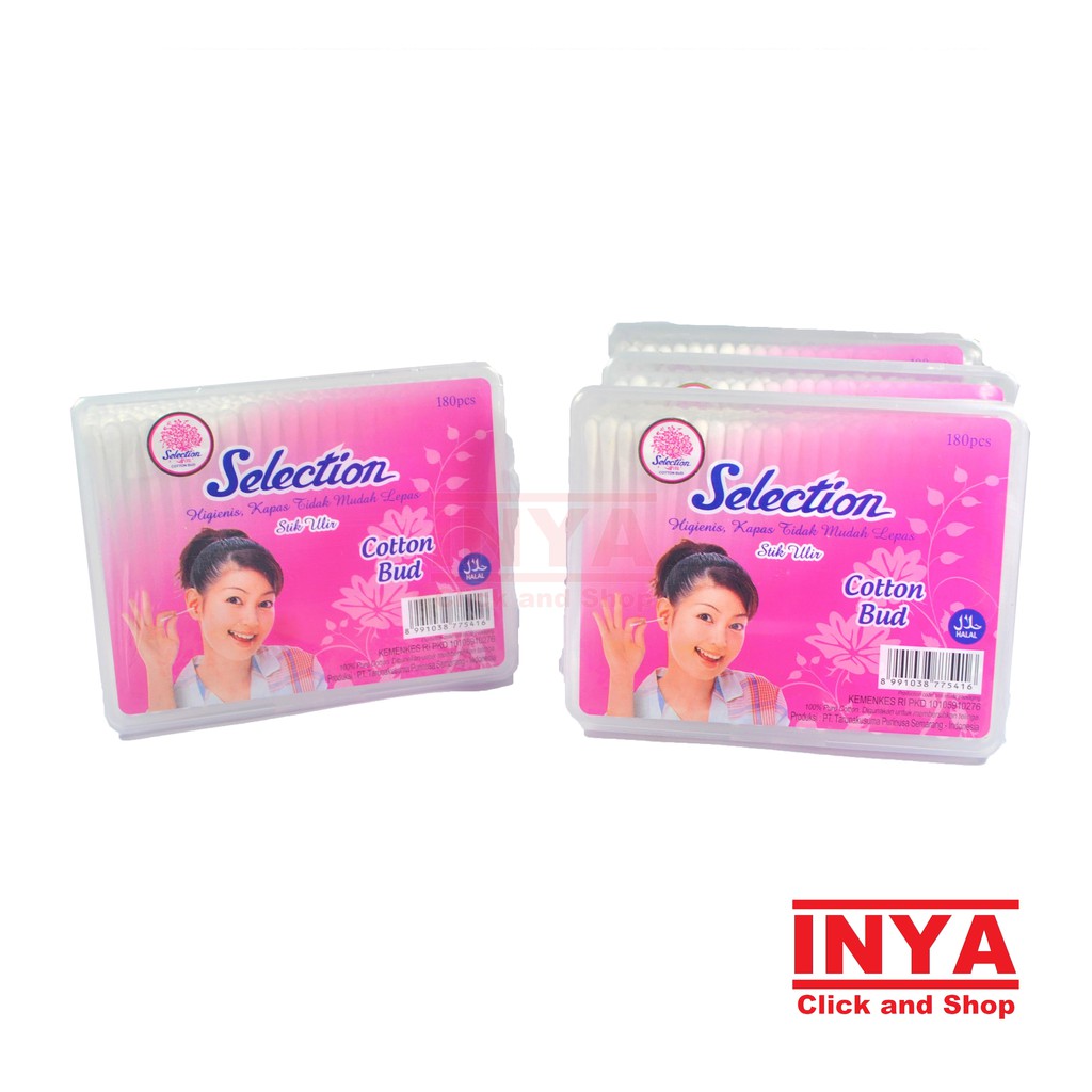 SELECTION COTTON BUD BOX isi 180 pcs - Korek Kuping