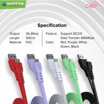 Hippo CABY Micro Data Transfer &amp; Charging Cable (Kabel Data)