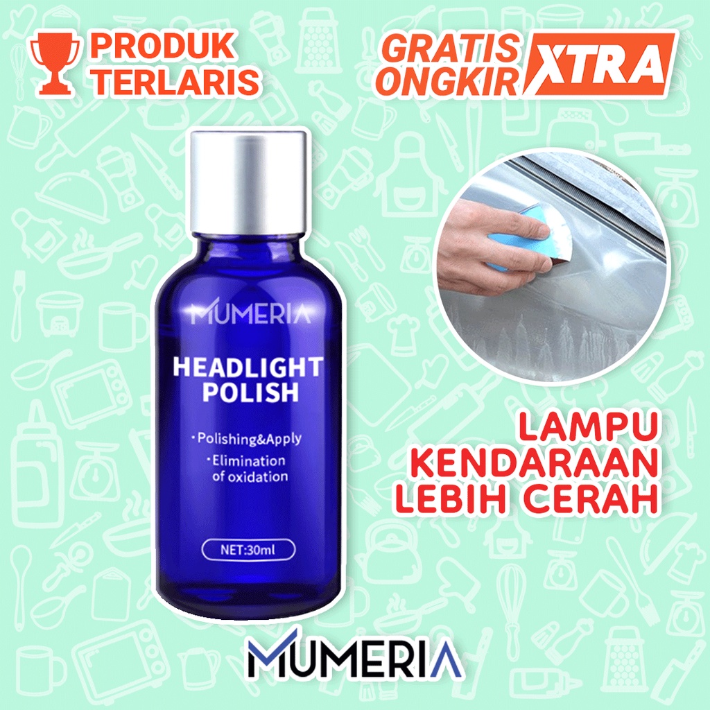 Coating Headlight Polish Cleaner Glass Protection Pembersih Pelindung Kaca Lampu Utama Mobil Motor