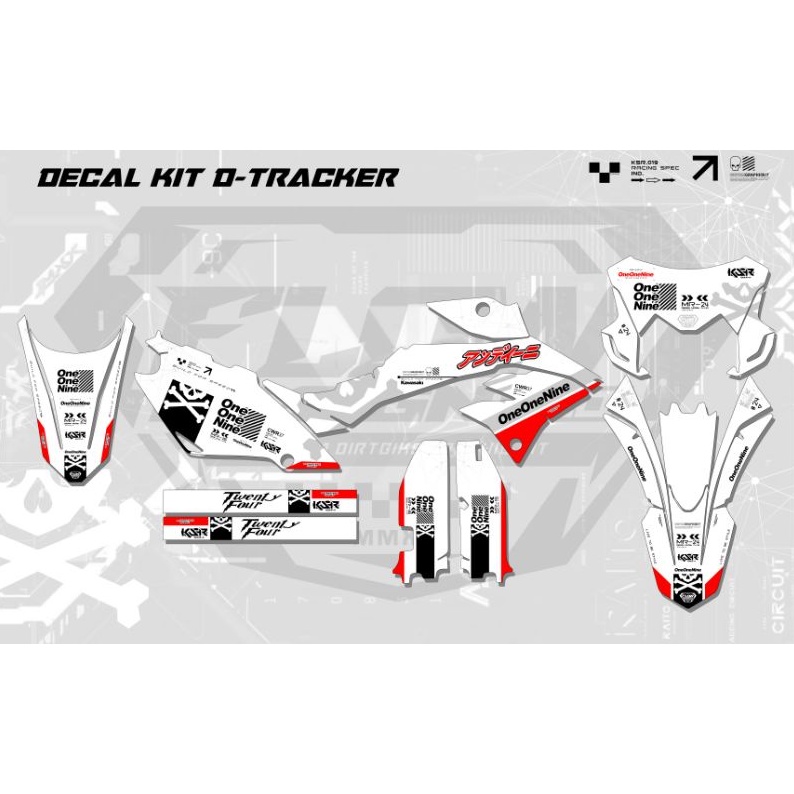 DECAL SUPERMOTO DTRACKER STIKER DECAL KAWASAKI DTRACKER FULL BODY