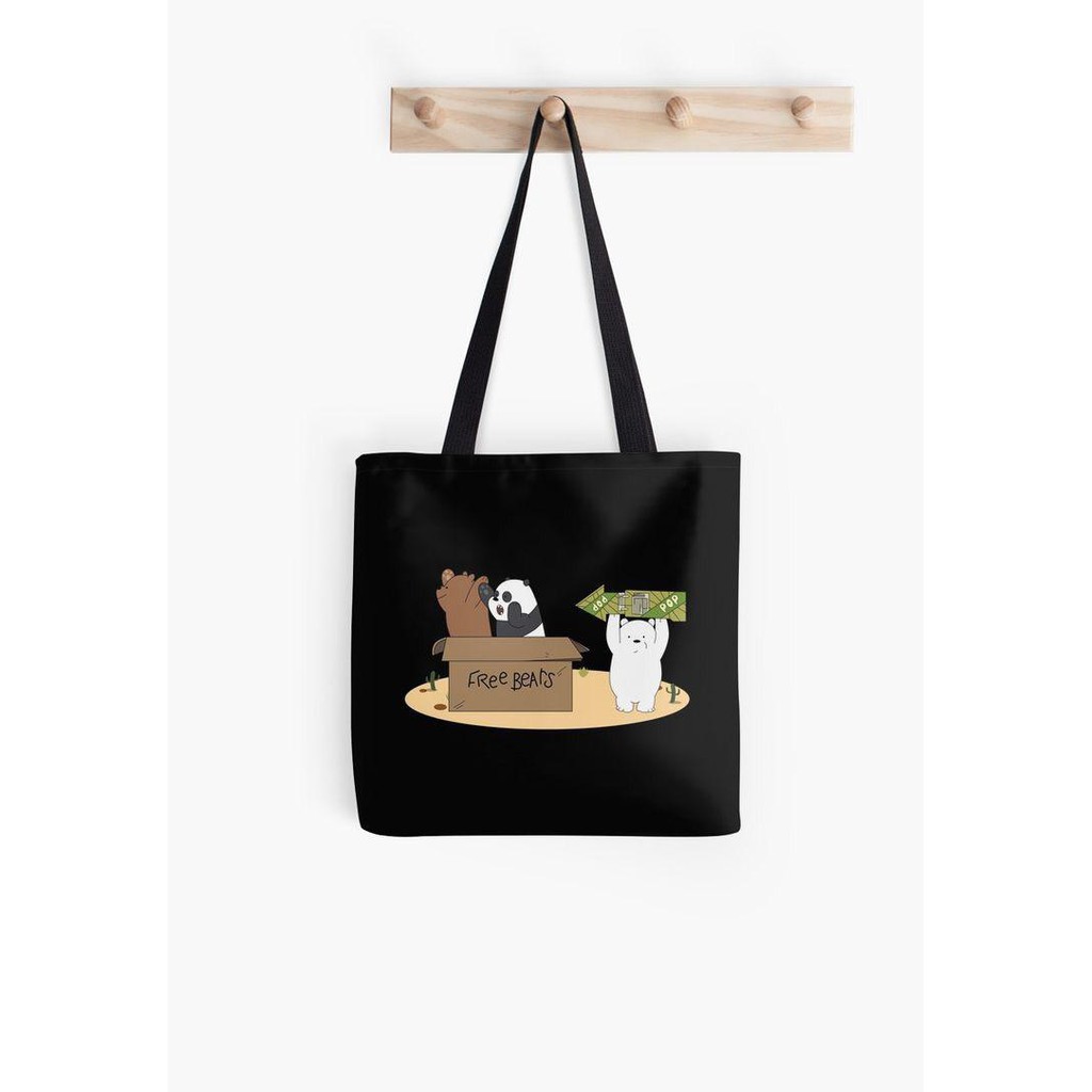 Free Bears We Bare Bears Tote Bag Miniso  Tote Bag 