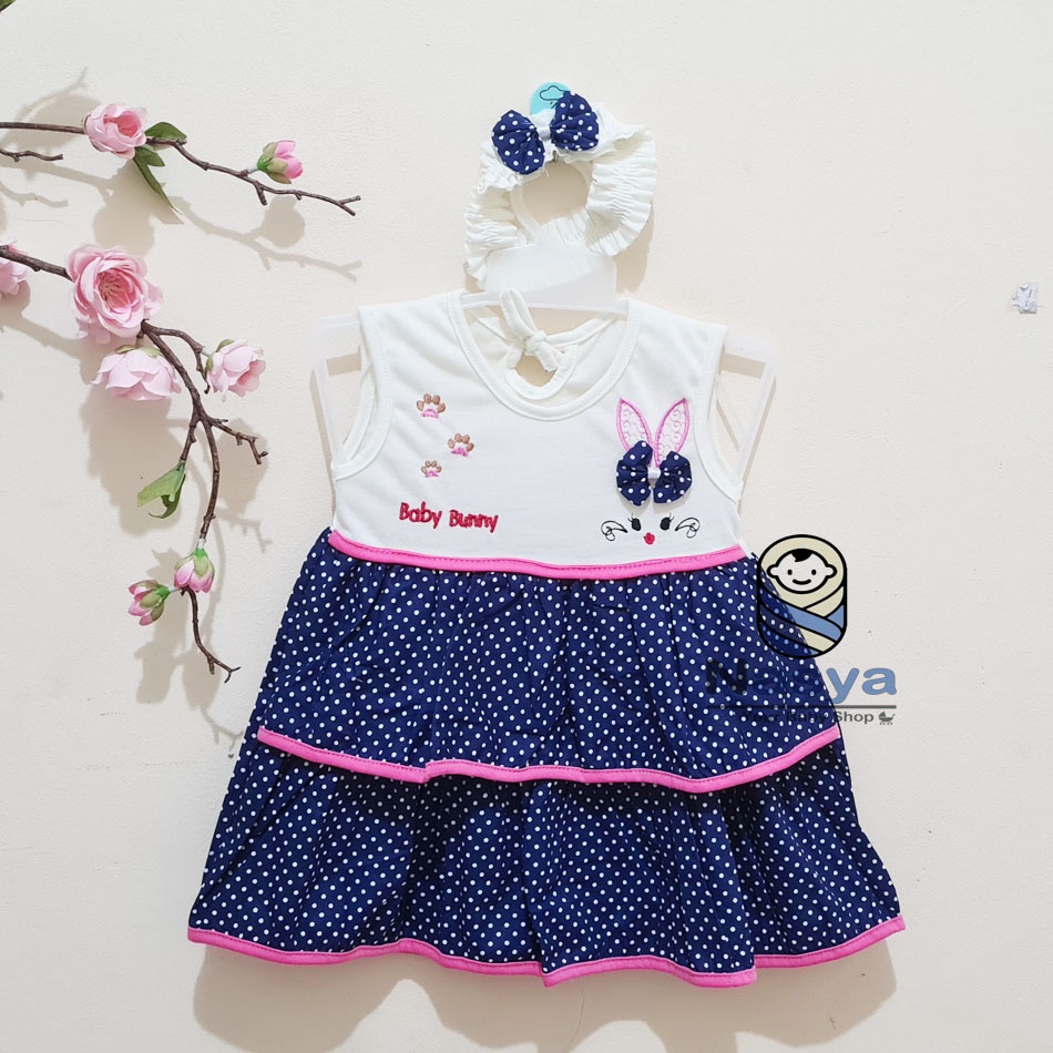 [P-066] Dress Bayi (0-6 bulan) / Setelan Bayi Perempuan Motif Lucu