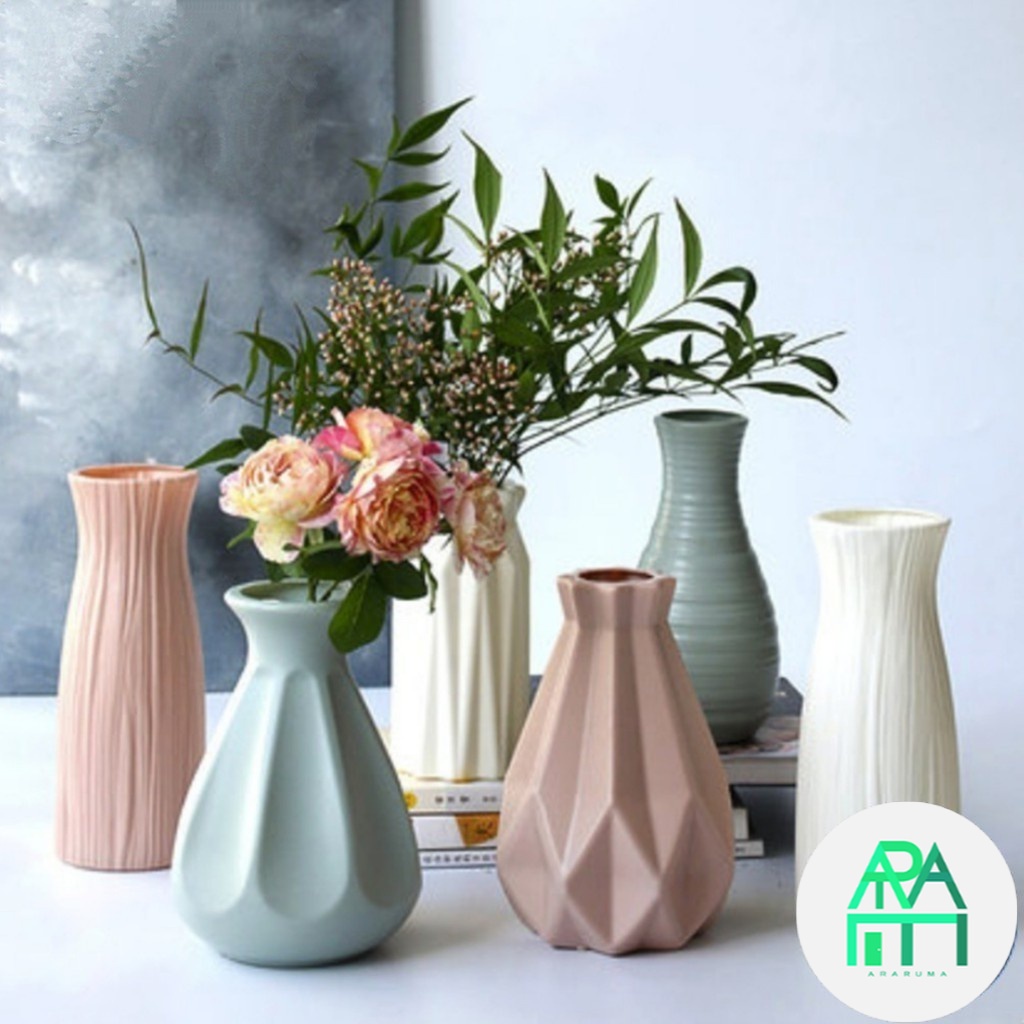 Guci Pajangan Pot Vas Bunga Dekorasi Rumah Minimalis