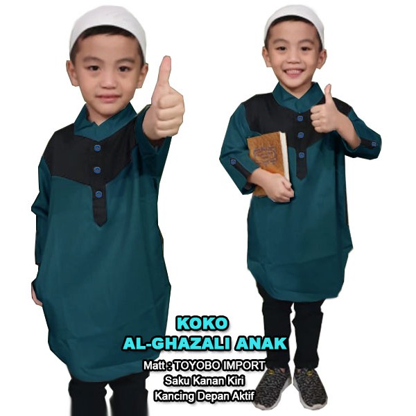 Koko Al-Ghazali Anak - Central Grosir Fashion (CGF) - Usia 4 thn - 11 thn - Matt Katun Toyobo Import